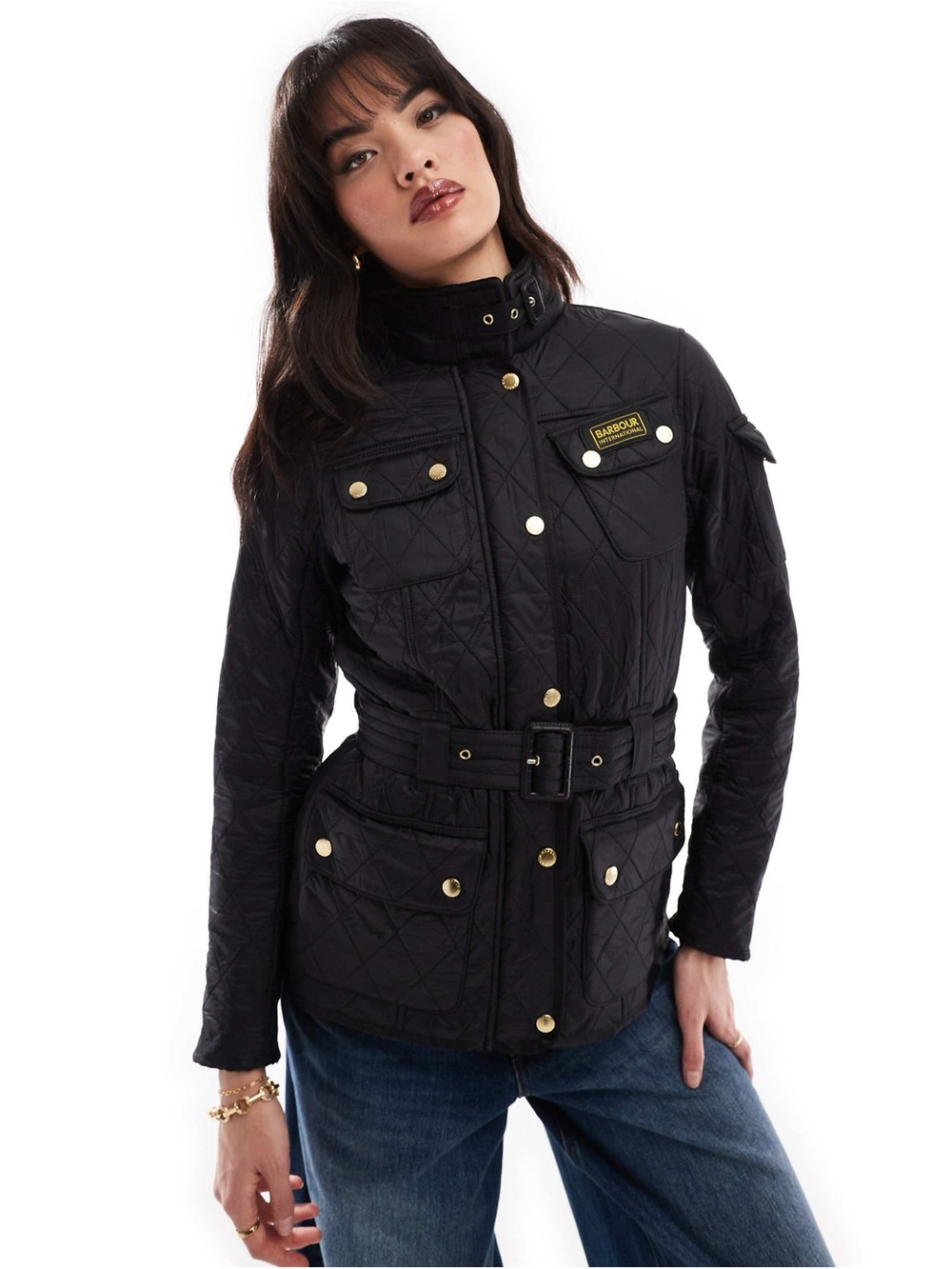 Barbour International Polarquilt classic jacket in black Size 6